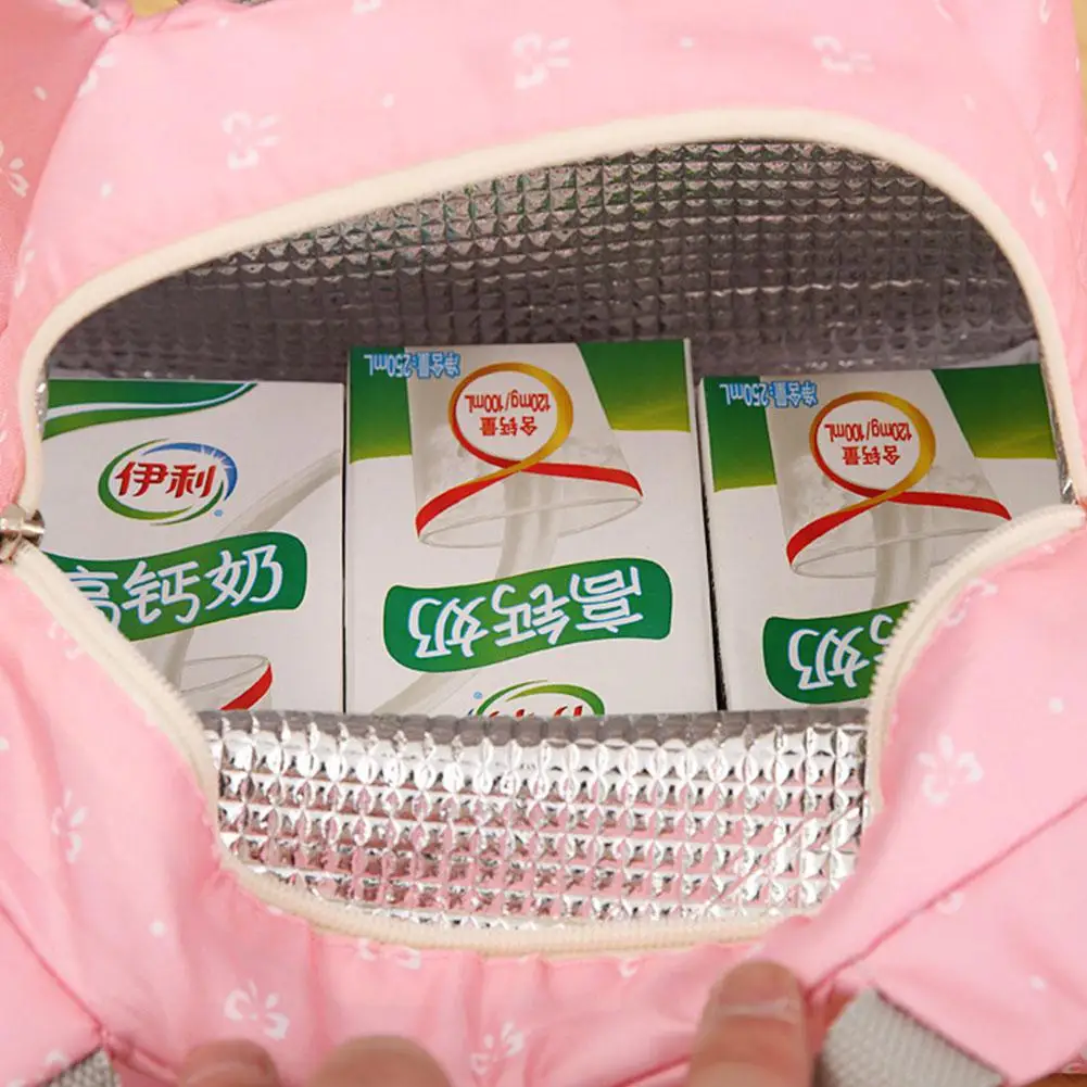 Портативный большой емкости Сумки для обедов в горошек платье полоску с рисунком