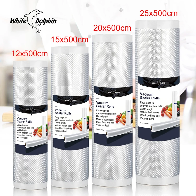 Лучший рулонный вакуумный упаковщик сумка для хранения продуктов 12 15 20 25x500 см