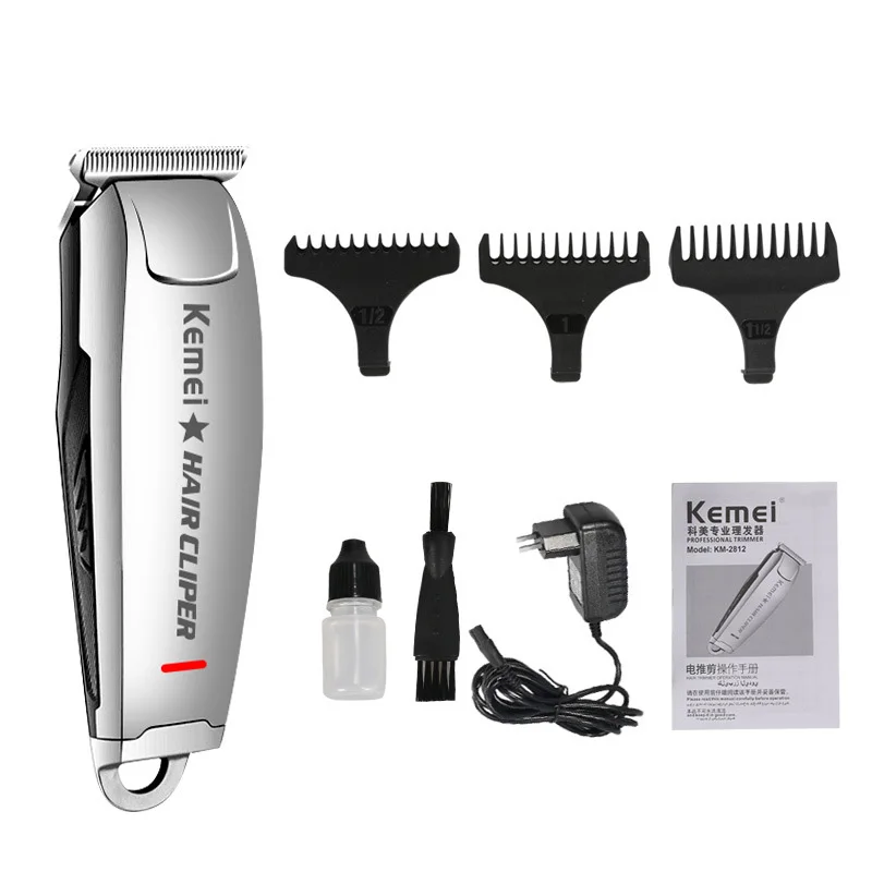 

Kemei Mini Hair Clipper 0mm Electric Trimmer Professional Haircut Shaver KM-2812 Carving Hair Beard Trimer Machine Styling Tools