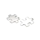 MYLONGINGCHARM из нержавеющей стали головоломки метки заготовки брелок теги 26*36 мм 5 пар в партии полированная поверхность