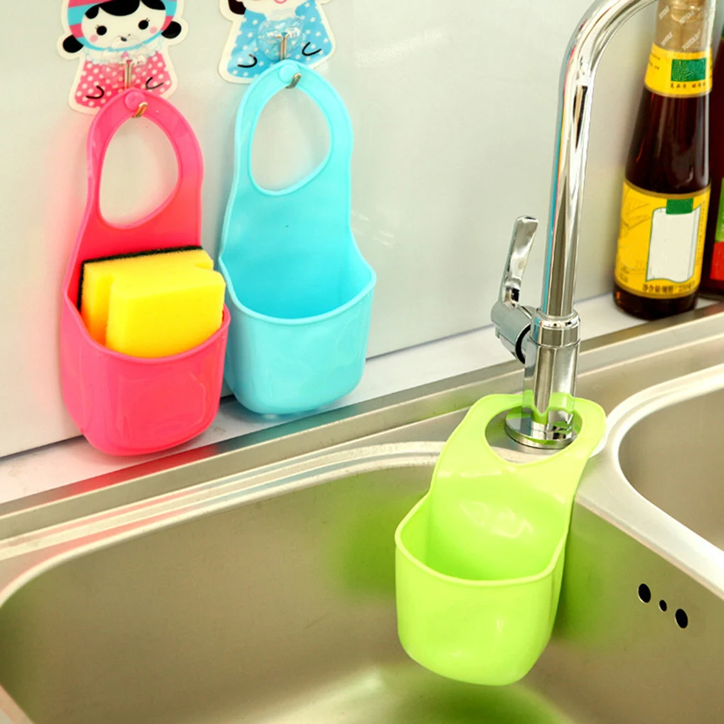 

1 Pc Kitchen Bath Rack Snap Fastener Sink Hanging Storage Bag Basket Organizer Bathroom Box Drain Faucet Sponge Holder Gadgets