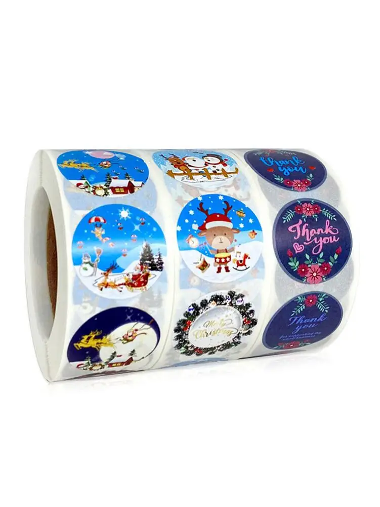 

Christmas Theme Seal Labels Stickers For DIY Gift Baking Package Envelope Stationery Decoration Phone Laptop Gifts Stickers