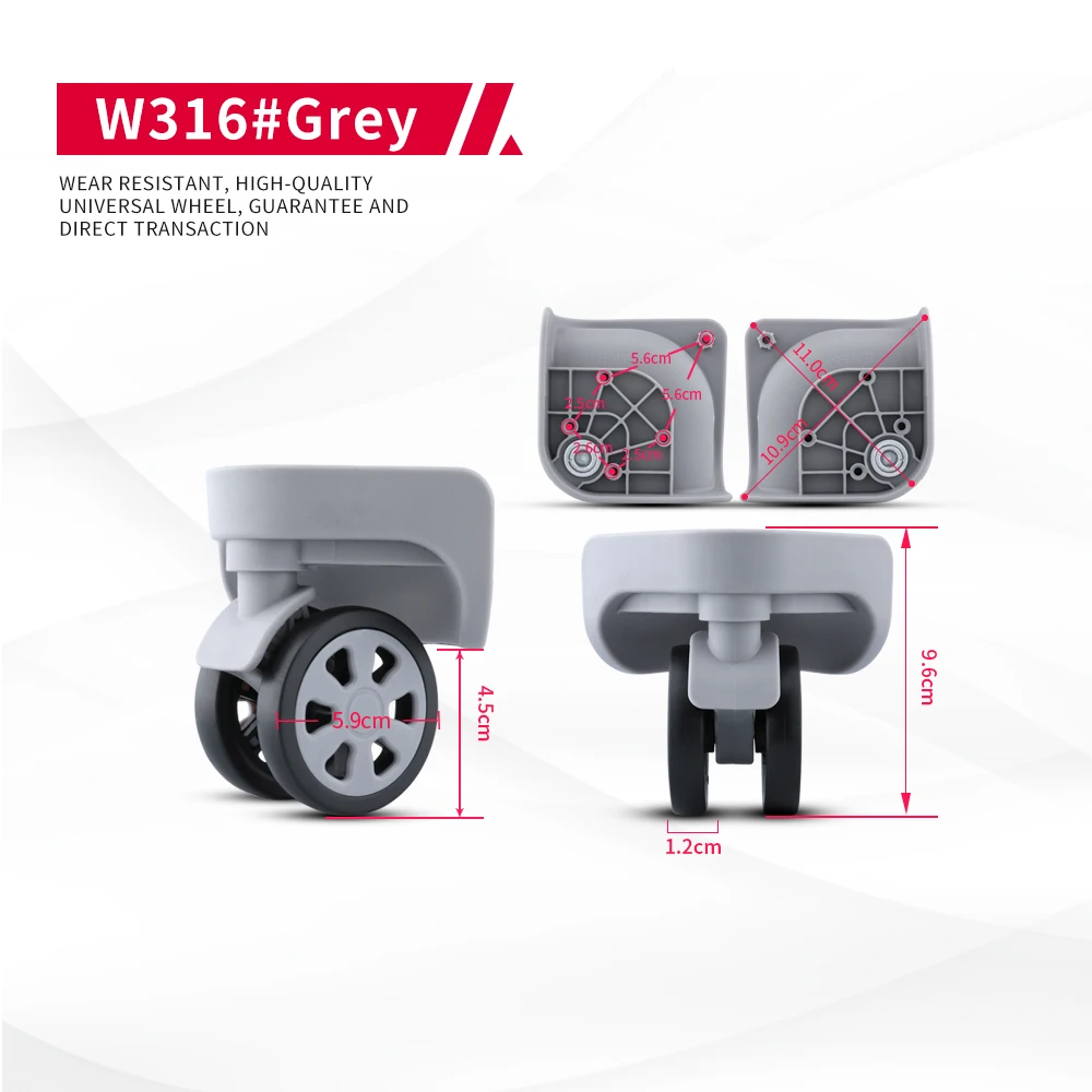 DILONG W316 Trolley suitcase wheels repair replacement accessories universal wheel suitcase canvas box durable caster