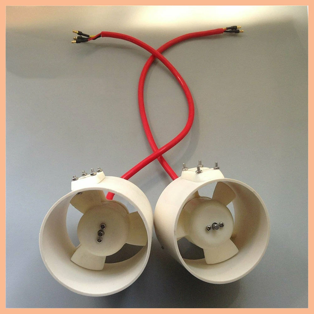 A pair DIY RC струйная лодка подводный двигатель водоструйный бесщеточный двигатель 5 кг тяга для DIY AUV ROV робот 12 В 5300 об/мин реактивный двигатель Пропеллер - Цвет: A pair