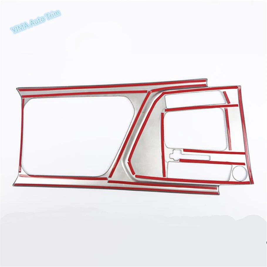 Lapetus Auto Styling Stalls Gear Shift Box Panel Cover Trim For Volkswagen VW Tiguan 2016 2017 2018 2019 2020 Stainless Steel | Автомобили