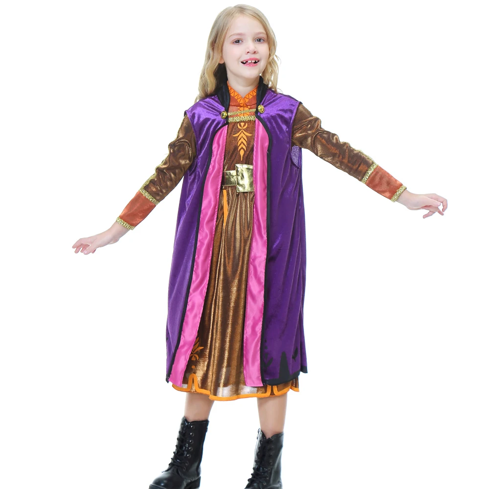 New Snow Queen Anna Elsa Dress Summer Princess Baby Girl Halloween Cosplay Costume Kids Birthday Party Vestidos Menina Set | Тематическая