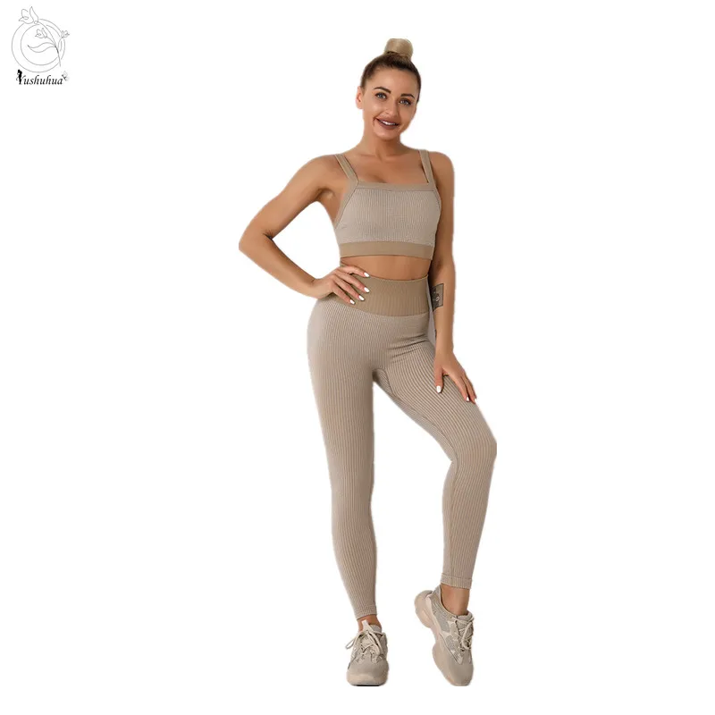 

Seamless Yoga Sets Women Gym Sports Set Elastic Sports Bra+seamless Hight Waist Leggings Sportswear Workout Set Women 2Pcs/set