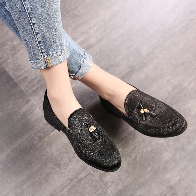 

Tassel Shoes Men Loafers Formal Flats Dress Casual Footwear Party Work Office Designer Shoes Men plus size ST385