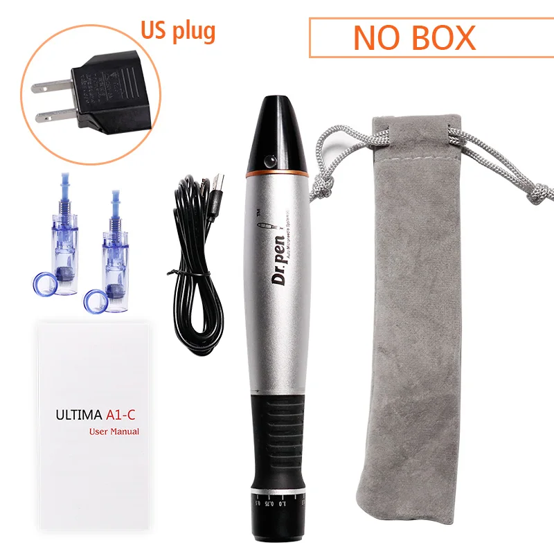 No box US Dr.Pen A1-C MYM Microneedling Ручка микро-штыковая Порты и разъёмы иголочный картридж BB светящиеся устройства ”Проводная электрическая Dr.Pen мануального татуажа бровей - Габаритные размеры: No box US