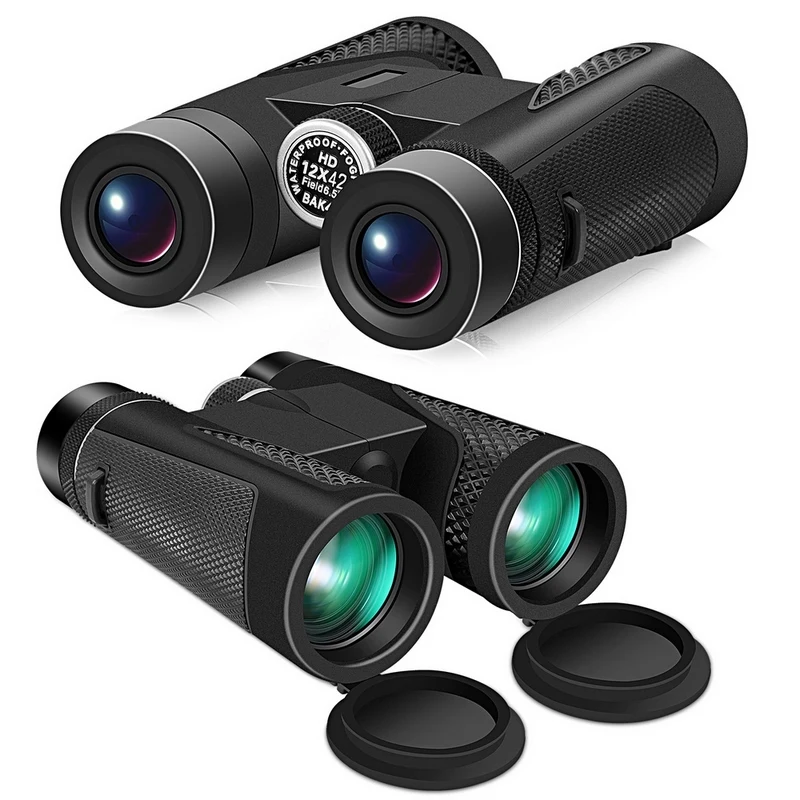 Бинокль для взрослых и детей 12x42 компактный охотничий бинокль с прозрачным