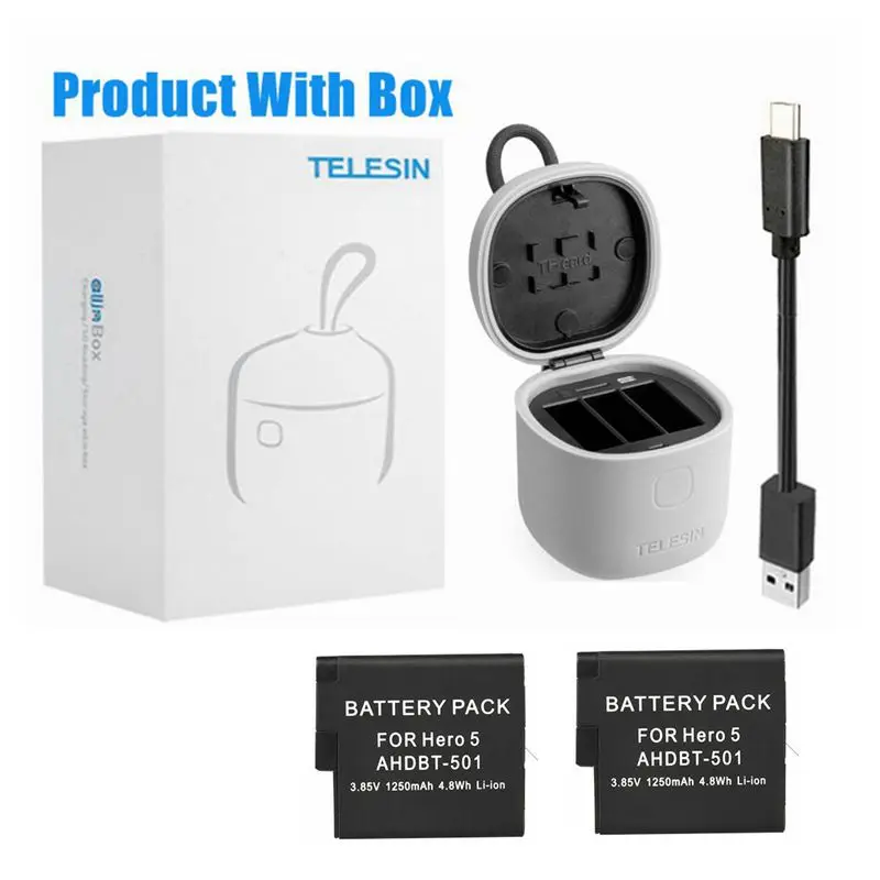 G Package USB 3,0 кард-ридер и аккумулятор и 3 порта зарядное устройство+ 3 шт 1250 мАч батарея для GoPro Hero 5 6 Hero 7 8 черный аксессуар - Цвет: G Package