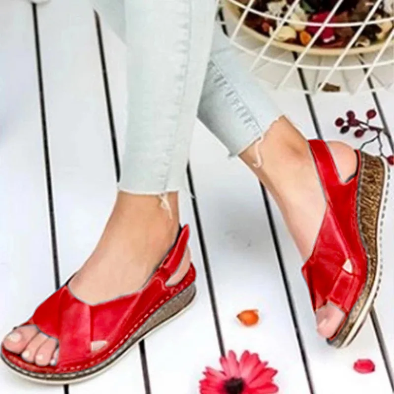 

Новинка женские сандалии лето 2020 женская обувь женские удобные сандалии на танкетке с открытым носком без шнуровки