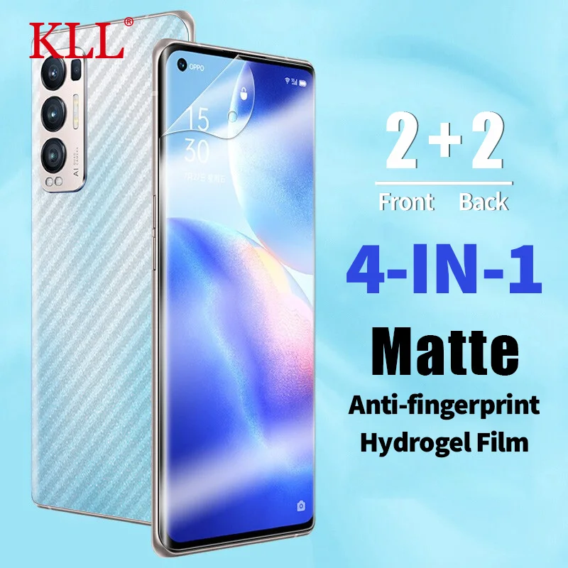 

4in1 Matte Hydrogel Film Screen Protector For OPPO Reno 7 6 5 Find X2 X3 Neo Lite Back Soft Film Realme GT Neo 2t 8i 8 Q3s Pro