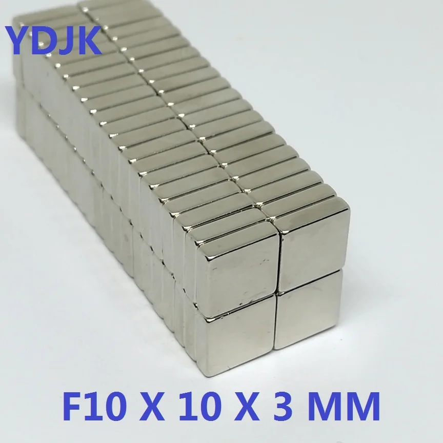 10 20 50 шт./лот N35 Неодимовый магнит 10*10*3 Мощный NdFeB 10x10x3 сильный блок постоянные