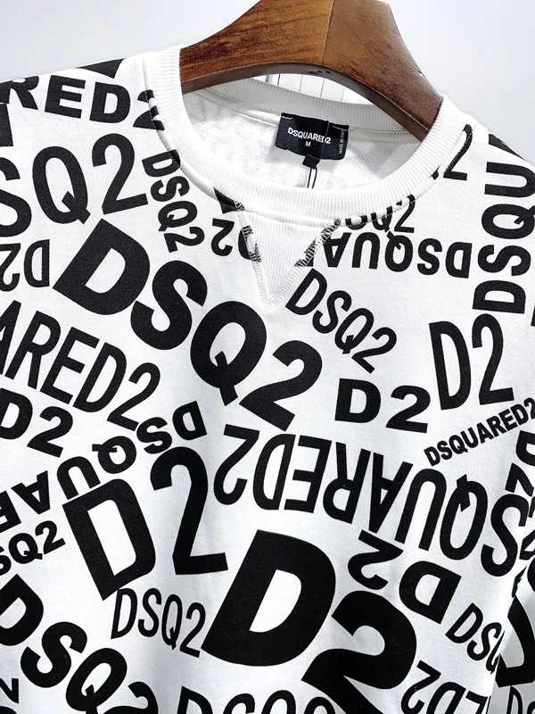 

Men's New DSQ D2 Crew Neck Printed Letter Street Hip Hop Long Sleeve Sweatshirt Cotton High Quality Women/Men's Clothes D336