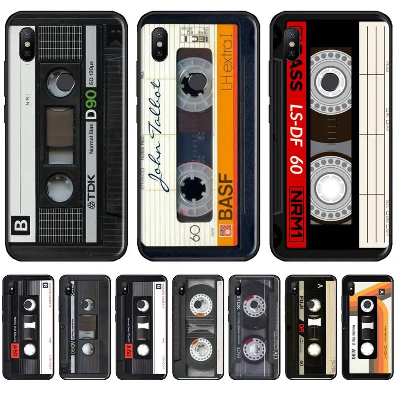 

Retro Cassette Tape music pattern Phone Case For Xiaomi Redmi 7 9t 9se k20 mi8 max3 lite 9 note 8 9s 10 pro Soft Silicone Shell
