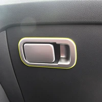 for touran 2016 2017 2018 2019 abs matte car copilot glove box handle bowl cover trim sticker car styling accessories 2pcs