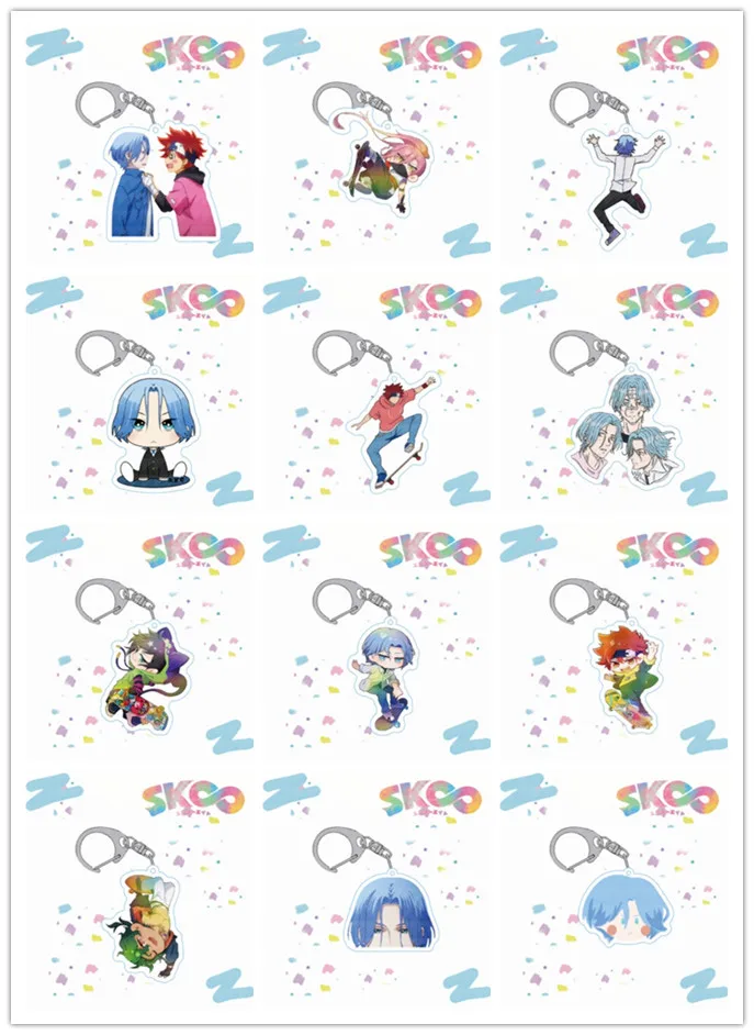 

Hot Anime SK8 the Infinity SK EIGHT REKI Langa MIYA Cherry Blossom Acrylic Keychain Cute Keyring Bag Pendant Accessories Cosplay
