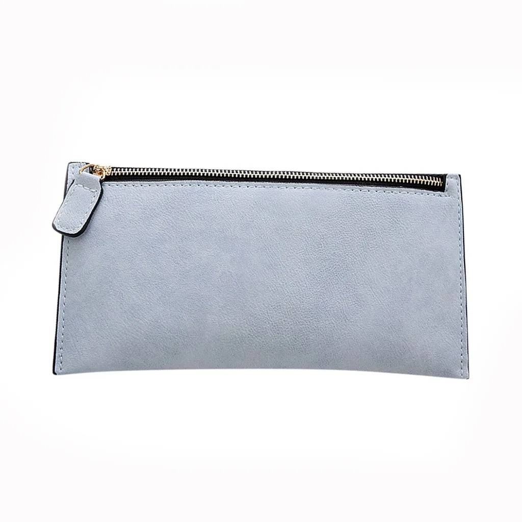 Простой кошелек для женщин и девушек на молнии модный клатч монет длинный