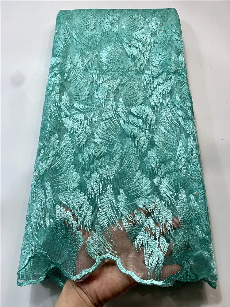 

Low price African Brocade Jacquard Lace Fabric French Organza Mesh Cloth Nigerian Tulle Net Material For Sewing Dress YIN1210