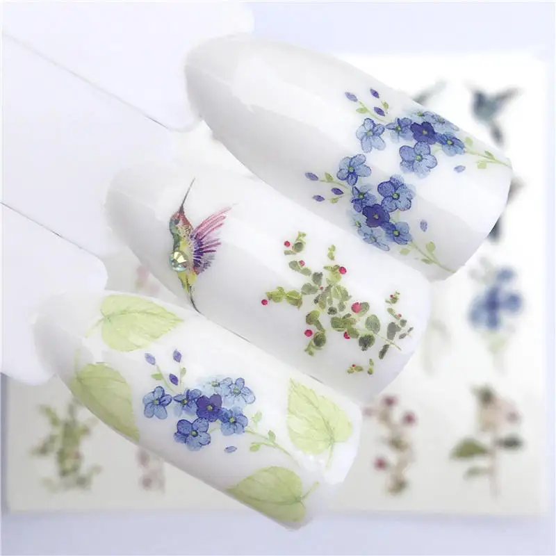 

1 PC Flower Vine / Flower / Woodpecker Water Transfer Sticker Nail Art Decals DIY Fashion Wraps Tips Manicure Tools