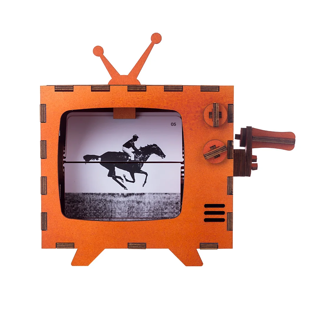 

Деревянная сборка «сделай сам», вращающийся видеоплеер с ручным приводом для поворота страниц, 24 рамки, креативный подарок в качестве домаш...