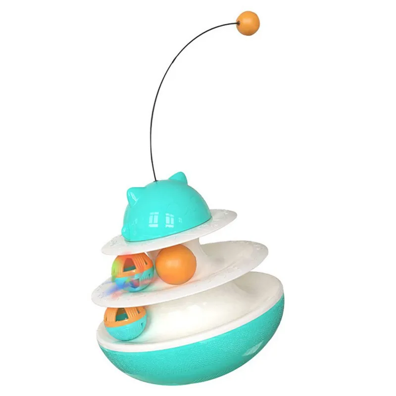 

Cat Interacts Self-launched Orbit Light Ball Turntable Toys