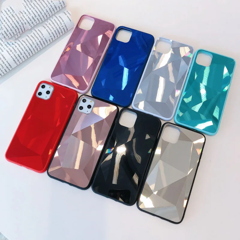 Металлическая текстура зеркальный чехол для телефона iphone 7 8 6s 6 plus крутой мягкий