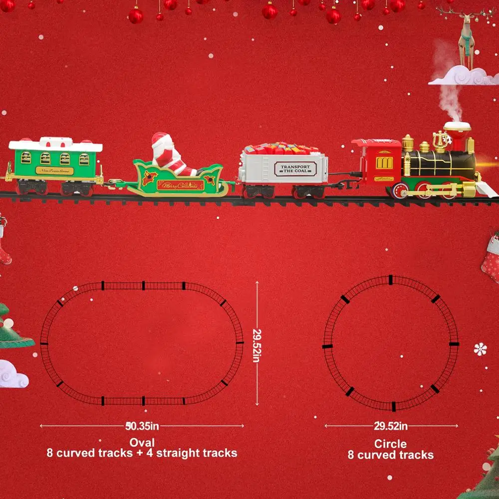 Электрический игрушечный поезд набор автомобиля железной дороги и отслеживает