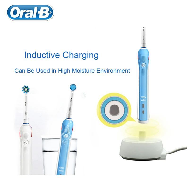 Электрическая зубная щетка Oral B Pro2000 3D Звуковая умная датчик давления Индуктивная