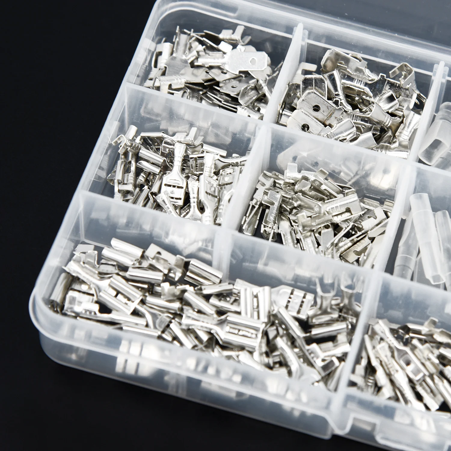 

270x Tinned Brass Female-Male Spade Crimp Terminal Connectors Kit 2.8-6.3mm New