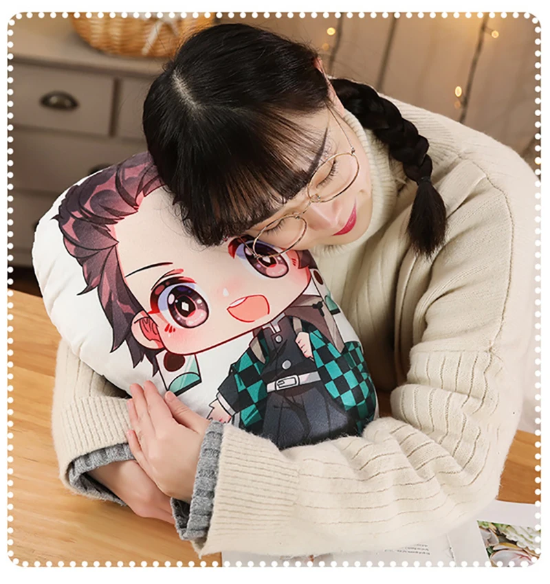 Аниме Подушка Demon Slayer Kimetsu no Yaiba Tanjirou камадо незуко плюшевая подушка кукла мягкая