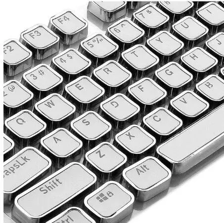 Square White Новейший стимпанк-ключ для пишущей машинки s для механической клавиатуры с подсветкой круглая двойная съемка ABS клавиша 104 клавиш - Цвет: Square White