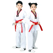 Adult and Children Taekwondo Suit Long Sleeve Short Sleeve Pure Cotton Men's and Women's Customization Taekwondo Costume (4)