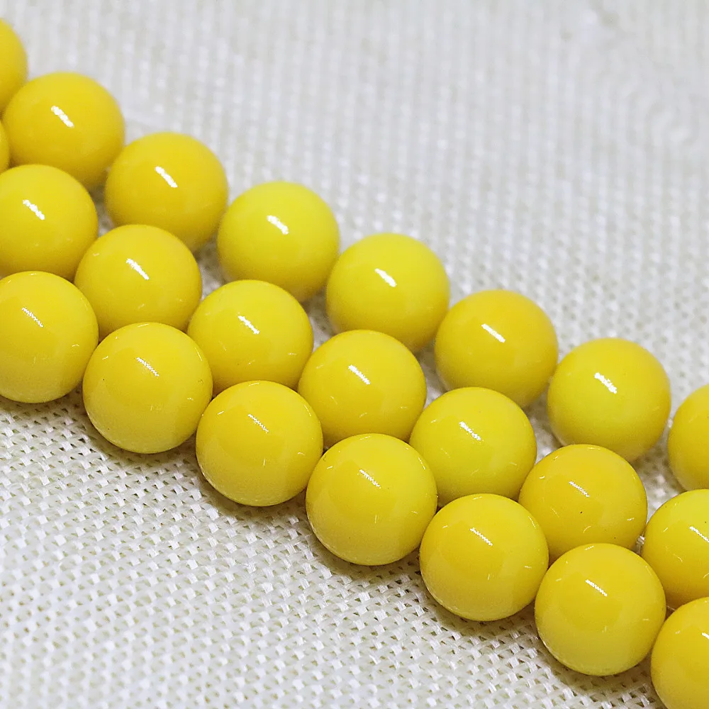 Модные лимонно желтые 4 14 мм окрашенные стекла для выпечки прекрасные круглые