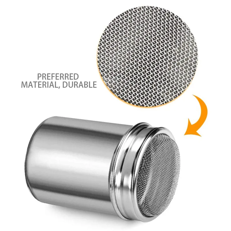 2020 Новый сбрызгиватель из нержавеющей стали какао корица сахар марля сетчатая