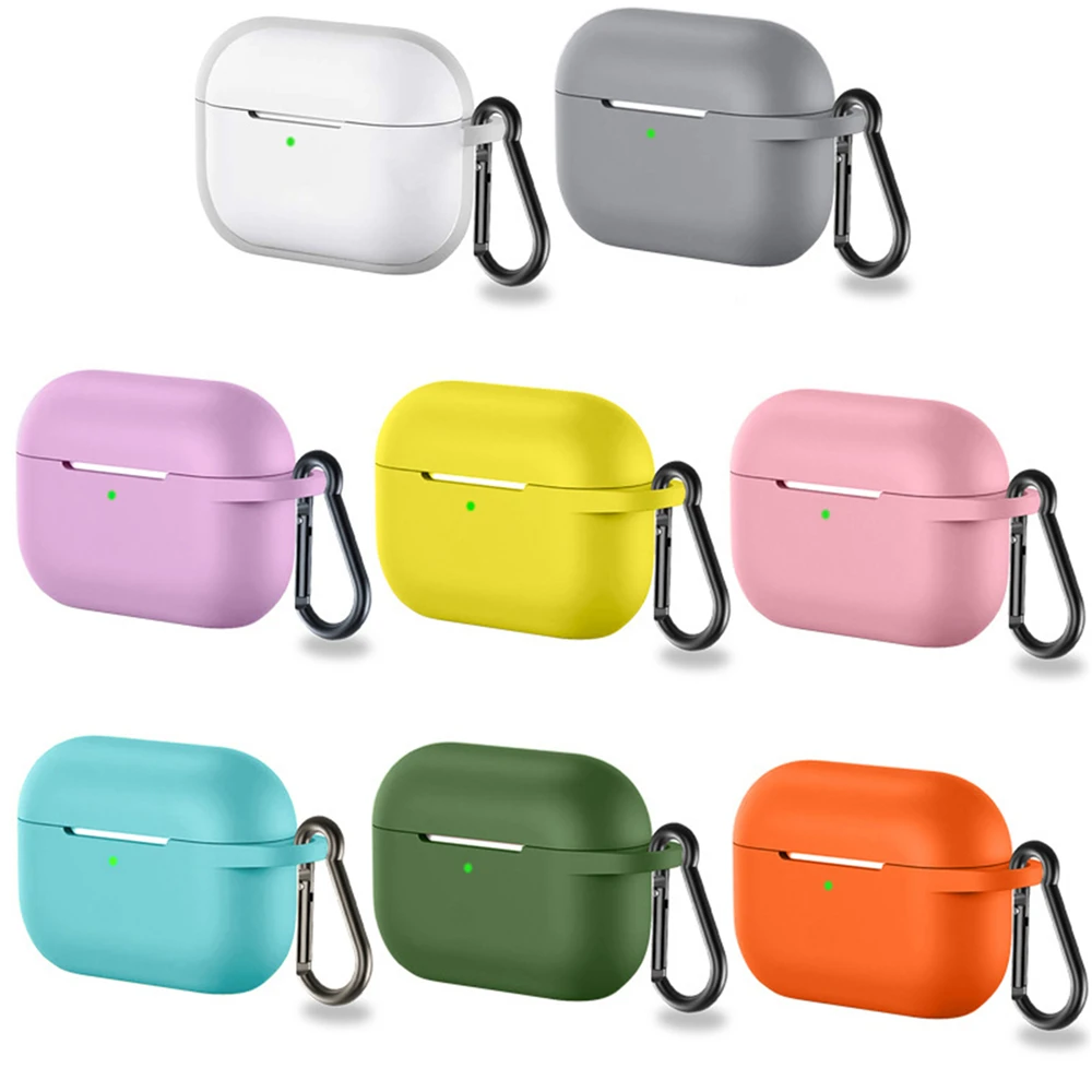 Силиконовый чехол для AirPods Pro защитный с пряжкой Apple аксессуары Bluetooth