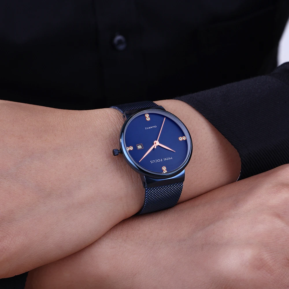 Часы наручные MINI FOCUS Мужские кварцевые модные роскошные брендовые