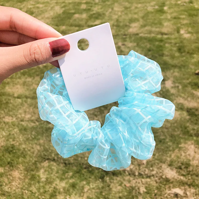 Модные прозрачные сетчатые женские резинки для волос базовые девочек держатель