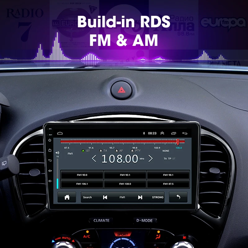 Автомагнитола JMCQ 4G для Nissan Juke 2010 2014 DSP Android 9 0 плеер GPS навигатор Мультимедийные