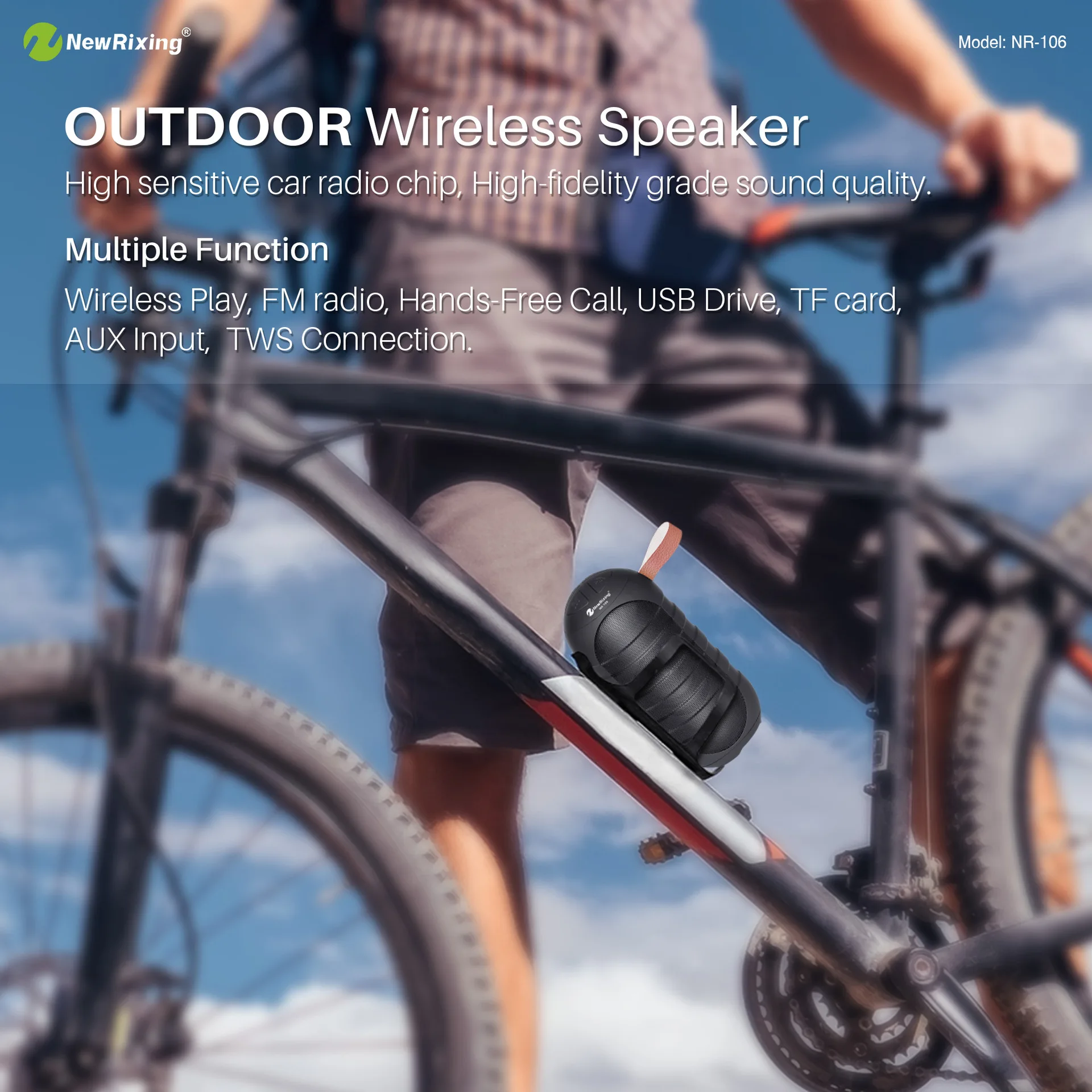 Портативная bluetooth-Колонка высокой четкости с шумоподавлением беспроводная