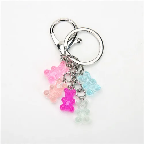 as picture 1 шт. Gummy Bear брелок Flatback смола подвеска амулеты красочные сумки брелок для женщин - Цвет: as picture