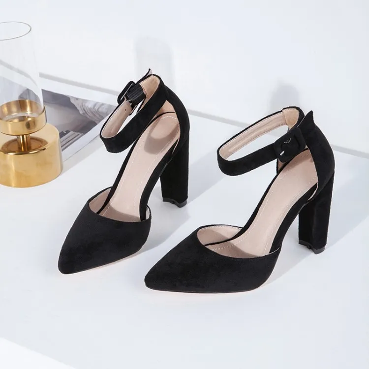 

Mobetty 2020 Fashion Women Pumps Party Wedding Super Square Women Shoes Wine Ladies Pumps High Heel Pointed Toe Red Size 34-46