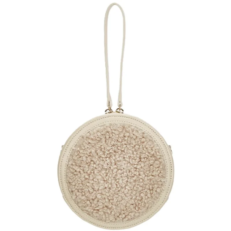 

Mini Round Design Luxury Brand Bags Soft PU Plush Famous Brand Female 2021 Winter Crossbody Shoulder Bag Handbags and Purses