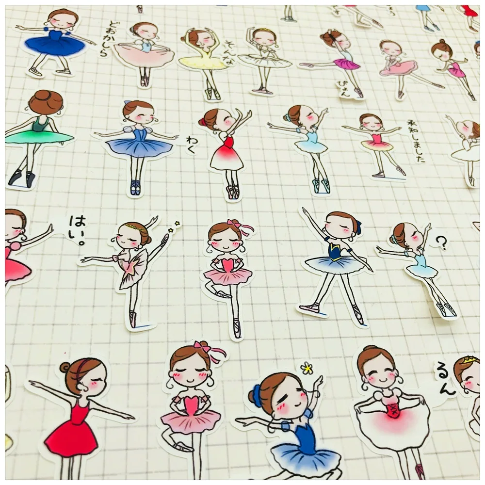 35 шт./упак. 2019 винтажные стикеры в виде балерины для маленькой девочки альбом