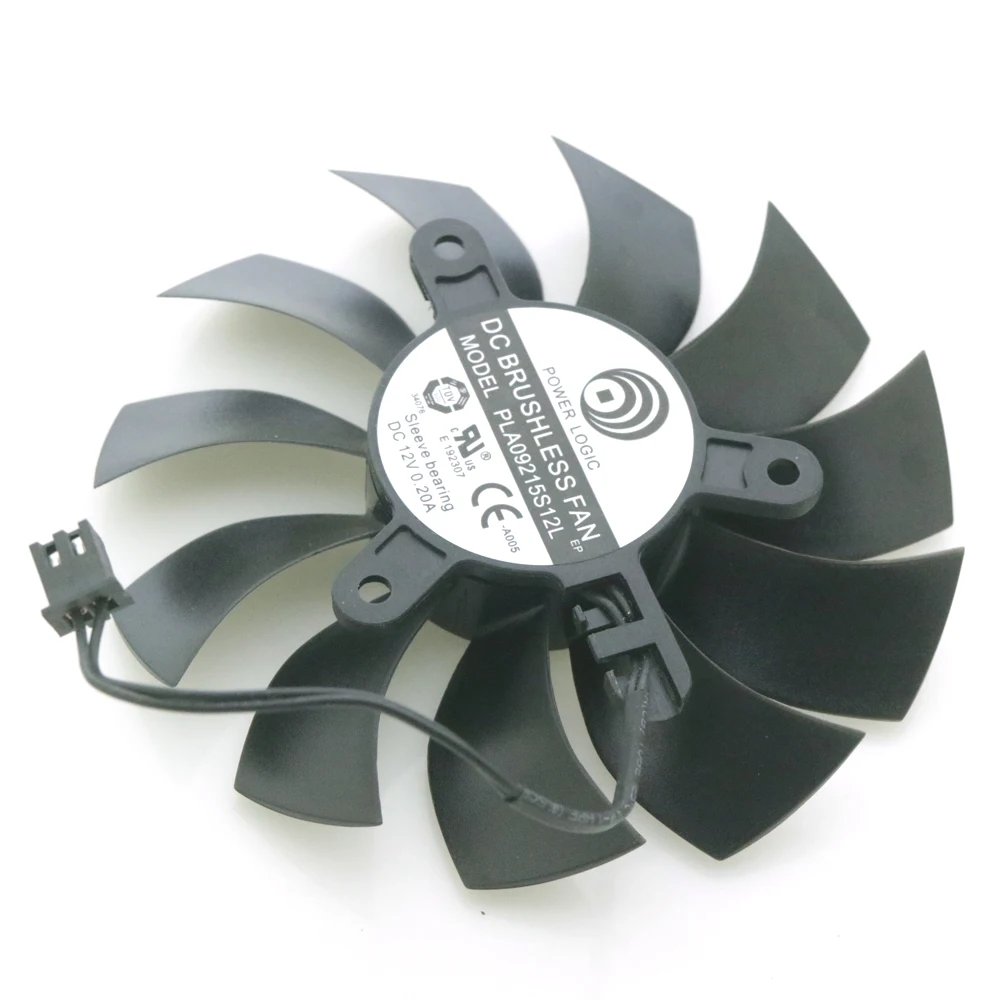 Бесплатная доставка PLA09215S12L 12В 0.20A 86 мм 2Pin для EVGA GTX1050 Графическая карта VGA