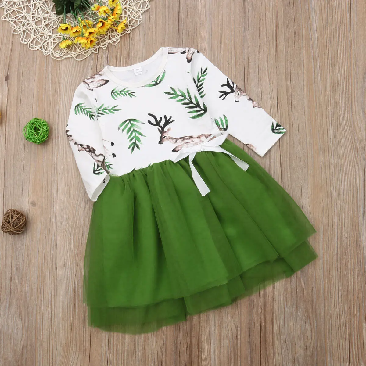 UK Stock Christmas Dress Toddler Baby Girls Clothes Casual Party Princess Tulle Tutu 2-7T | Детская одежда и обувь