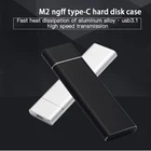 Лидер продаж для ноутбука PCIE M.2 NVME SSD HDD корпус M ключ Тип C USB 3,1 2280 SSD чехол Алюминий 10 Гбитс Внешний ящик сплошной диск чехол