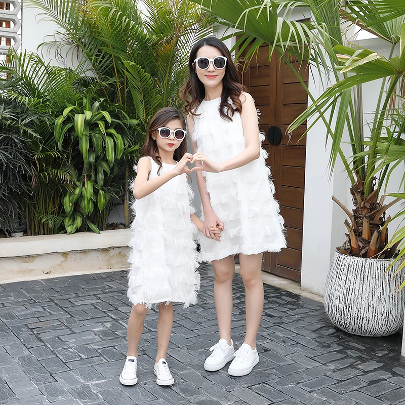 Белое кружевное платье для девочек PPXX с бахромой женское свадебные платья матери