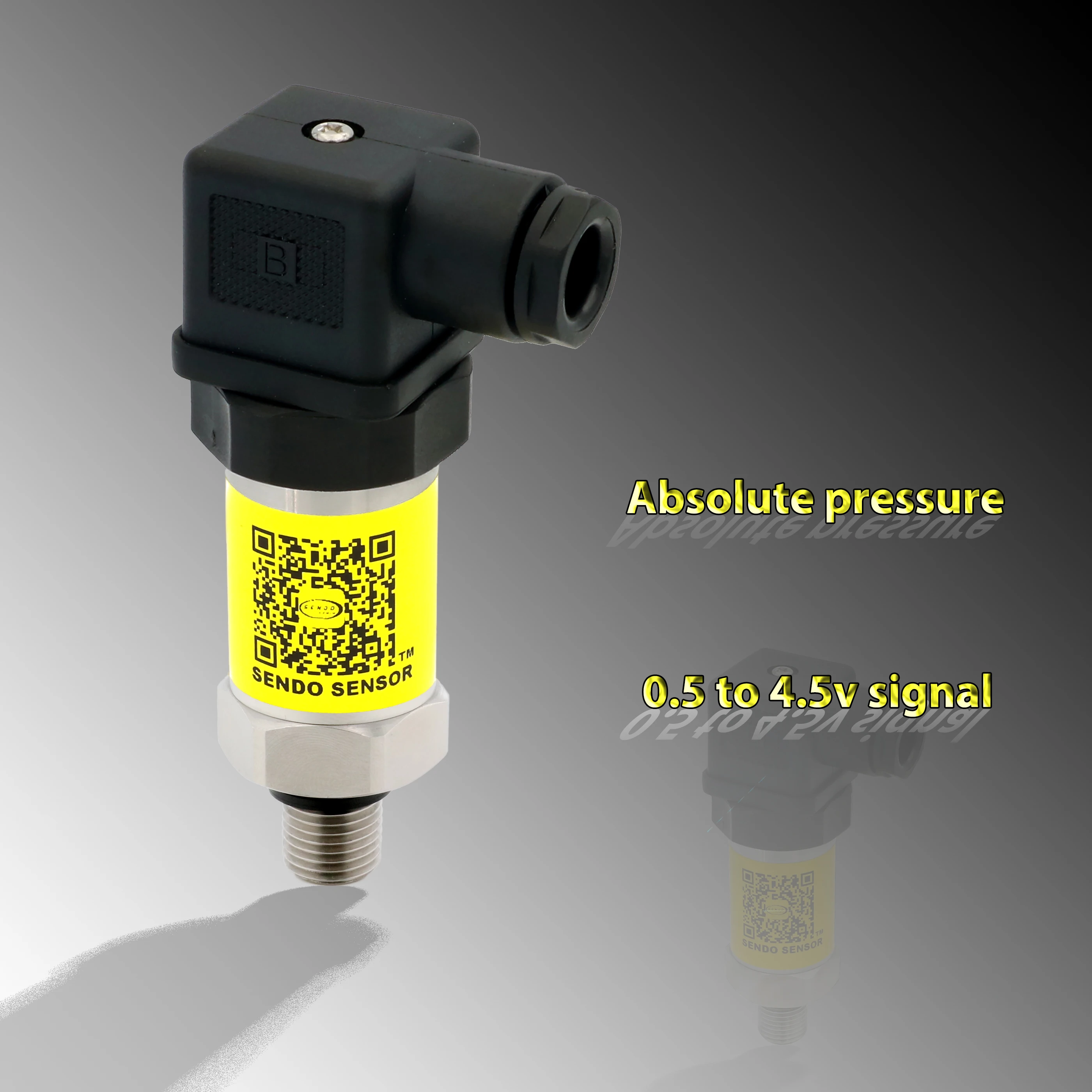 0.5 4.5v absolute pressure sensor, 5v pressure transducer, range 1 bar, 1.6 bar, 4 bar, 6 bar, 10 bar, 16 bar, 25 bar absolute